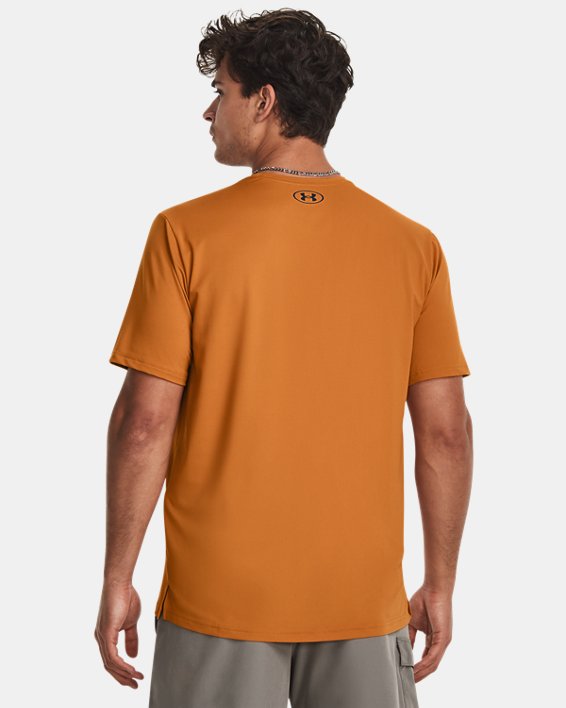 男士UA RUSH™ Energy短袖T恤 in Orange image number 1